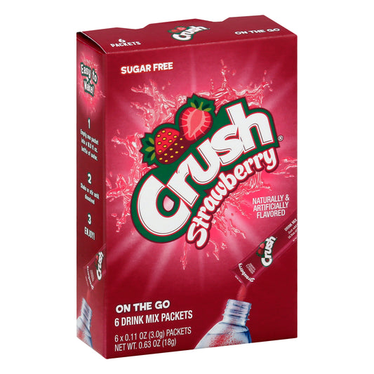 Crush Powder Mix Strawberry 6Pc 0.63 oz (Pack Of 12)