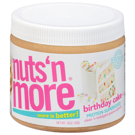 Nuts and More Spread Peanut Butter Birthday Cake 15 Oz (Pack Of 6)
