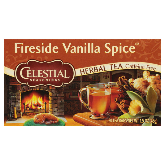 Celestial Seasonings Tea Herb Fireside Vanilla Spice 20 Bg Pack of 6