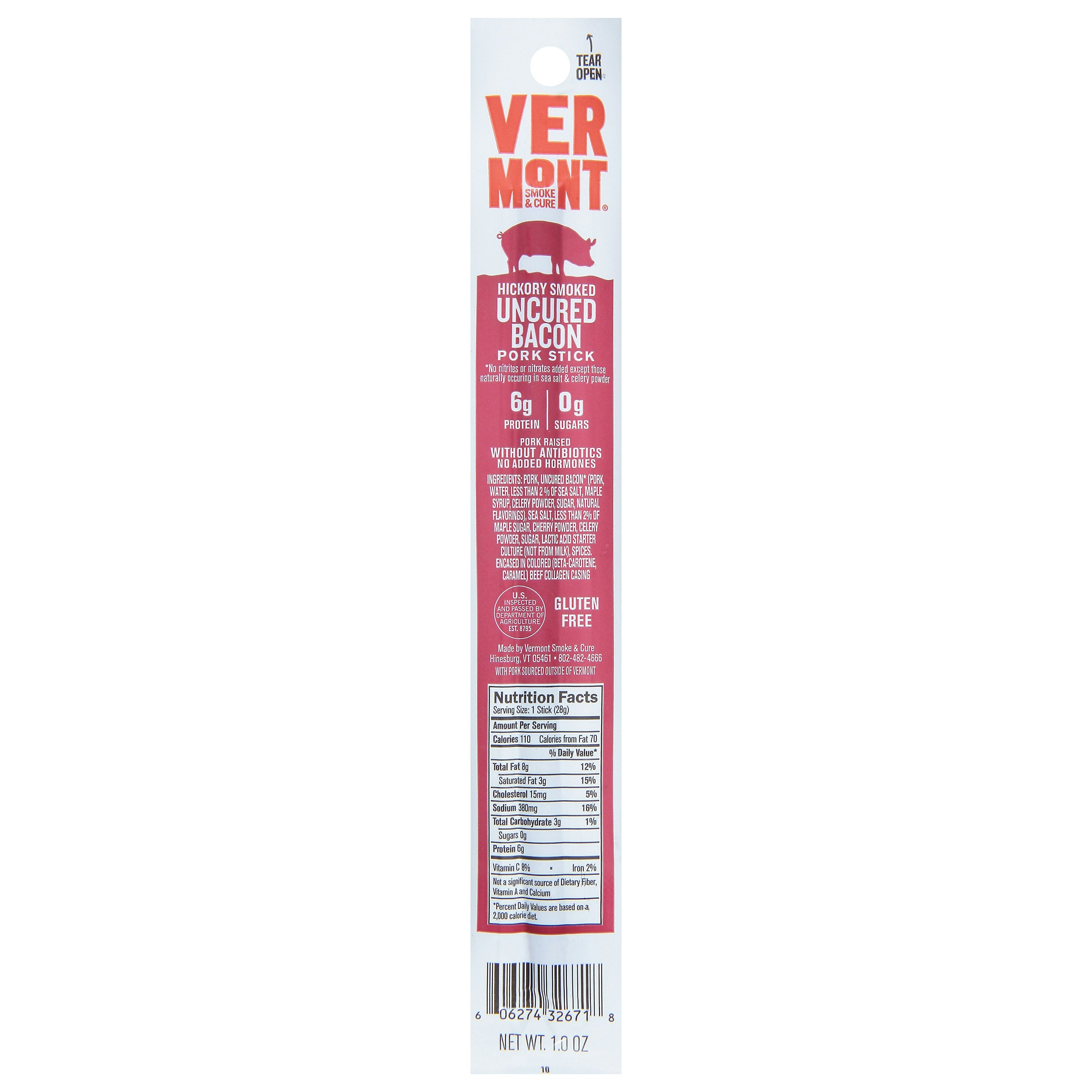 Vermont Smoke Bacon Stick Uncured