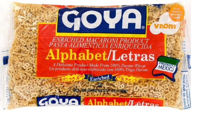 GOYA (Pack of 40) Goya Pasta Alphabet Natural Grocery Authentic Spanish Pasta 7 7 Oz