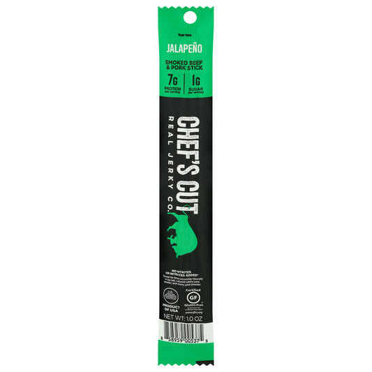 Chefs Cut Jerky Snack Stick Jalapeno Cheddar 1 oz (Pack Of 16)
