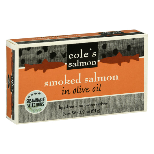 Coles Salmon Smoked In Olive Oil 3.2 oz (Pack Of 10)