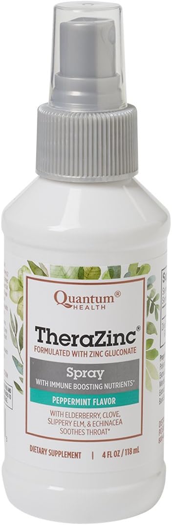 QUANTUM (Pack of 3) Quantum TheraZinc Spray with Echinacea & Elderberry Immune Supp 4 Oz