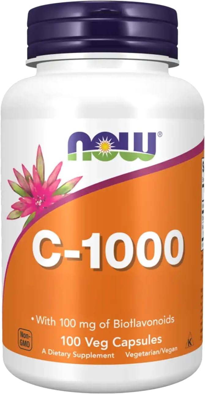 NOW (Pack of 6) Now Vitamin C-1000 Vitamin C 1000Mg Vegetari 100 Vegetarian Capsules