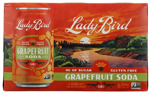 Lady Bird Soda Co Pomelo Craft Soda 6 Pack