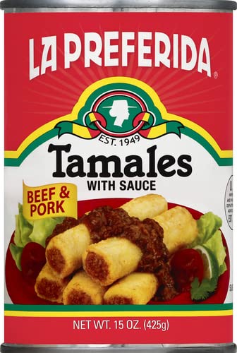 La Preferida Tamale Beef & Pork Canned Meat Can