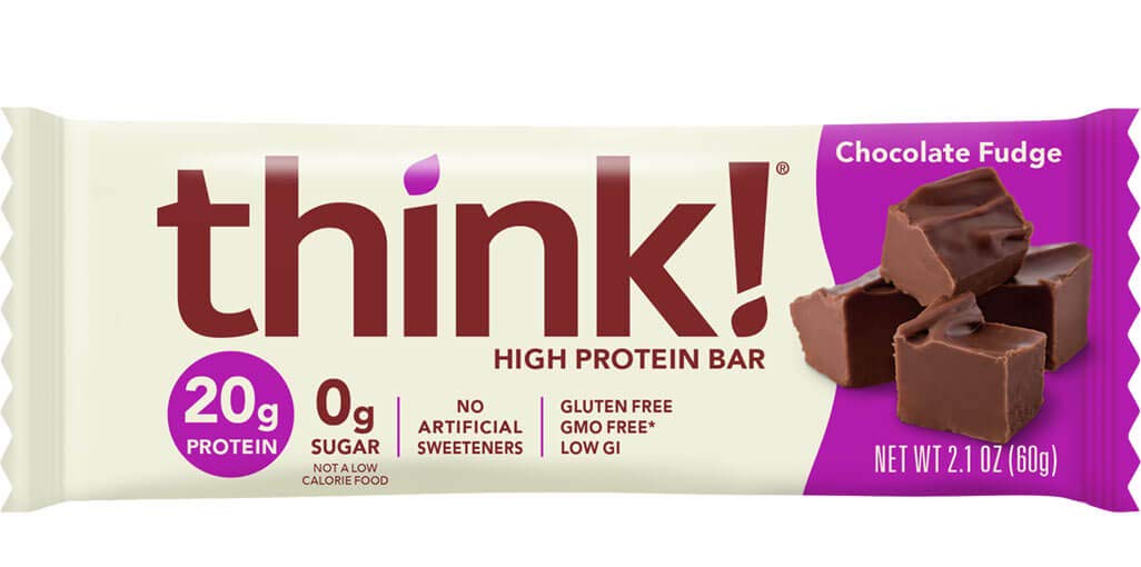 Think! ThinkThin Protein Bar, Gluten Free Chocolate Fudge