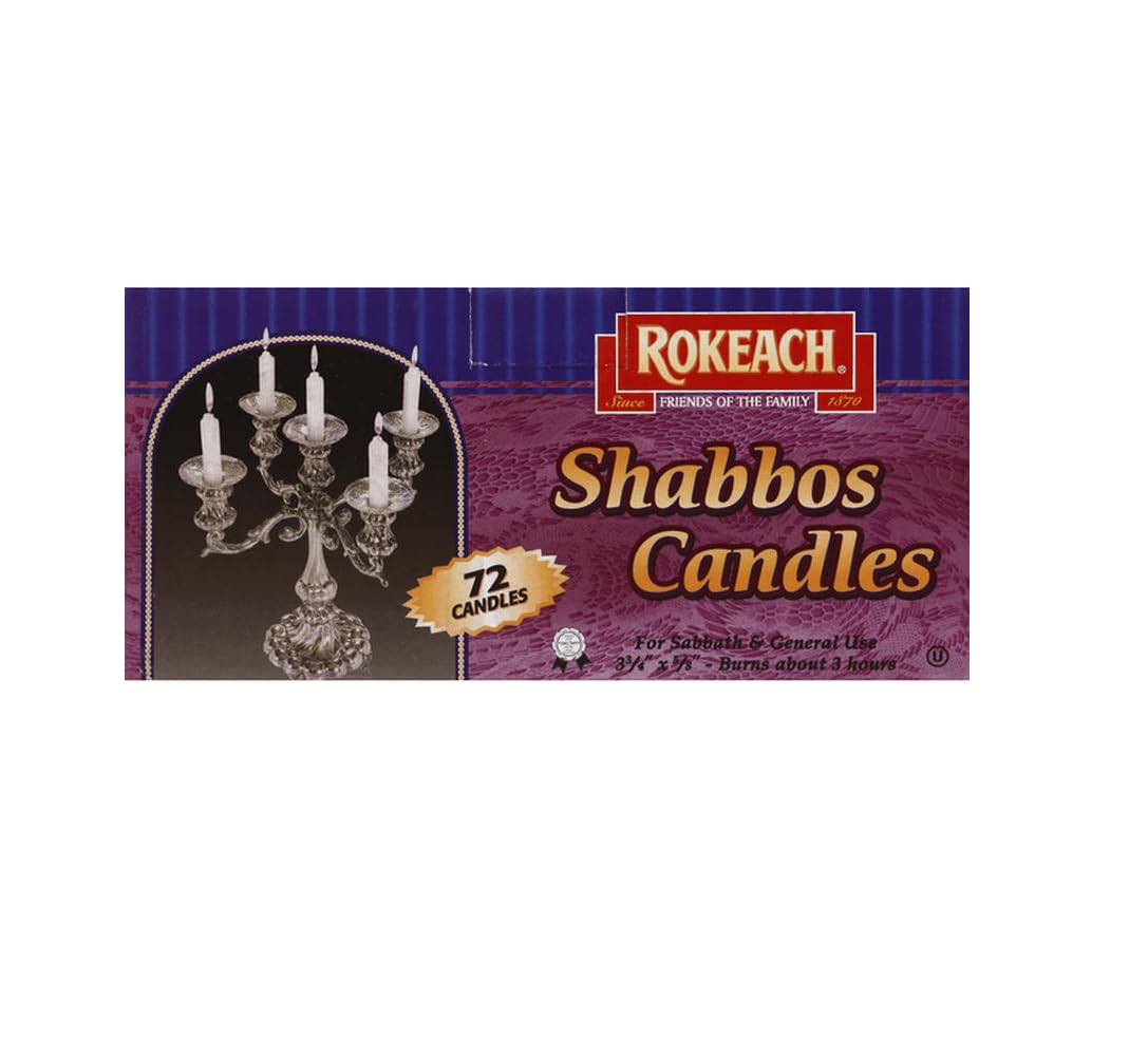 Rokeach Sabbath Israeli Candle Set 72 Piece