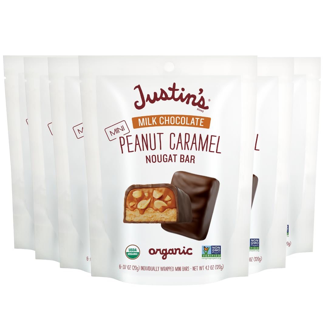 Justin's Bar Mini Milk Chocolate Peanut Caramel Nougat