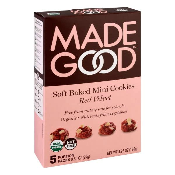 MADEGOOD (Pack of 12) Madegood Cookie Mini Red Velvet Classic Hard & Soft Baked 4.25 Oz