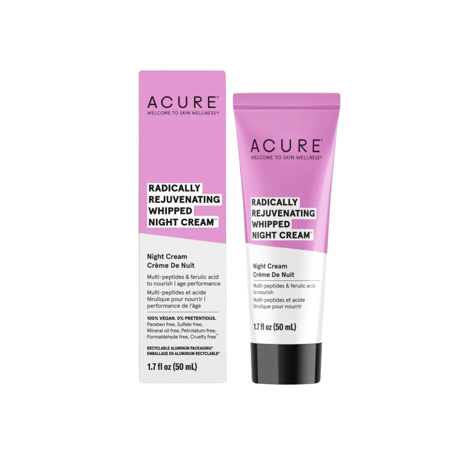 ACURE (Pack of 4) Acure Cream Whipped Night Rejuvenating 1.7 Fl Oz