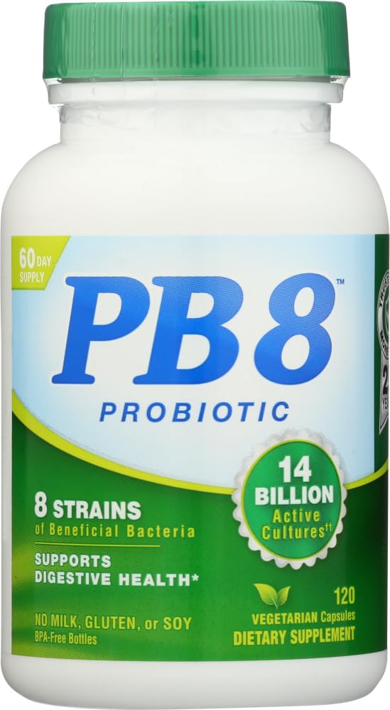 NUTRITION NOW (Pack of 3) Nutrition Now PB8 Acidophilus Vegetarian Capsules 120 Capsules