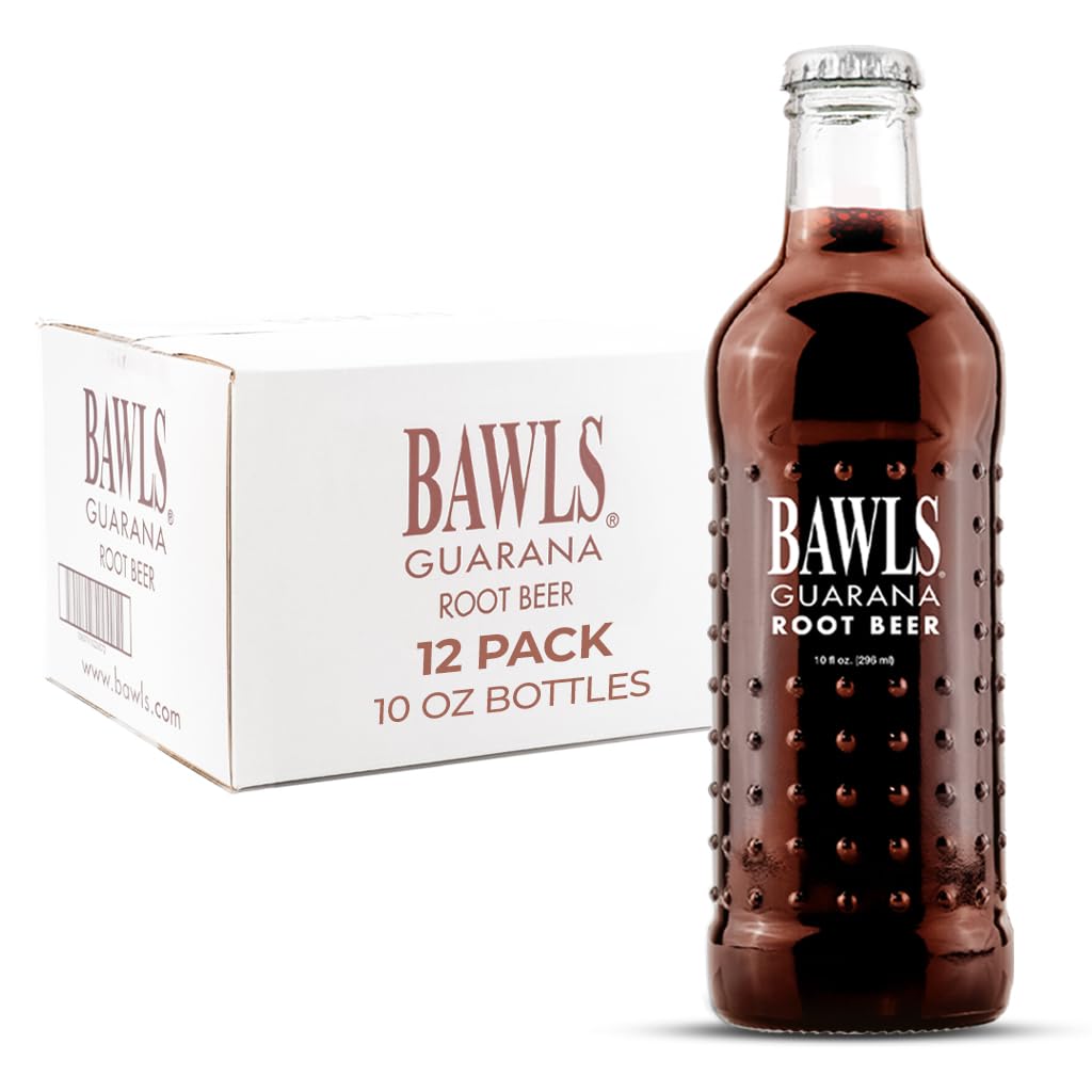 BAWLS GUARANA (Pack of 24) Bawls Guarana Soda Root Beer Functional Regular Beverage 10 Oz
