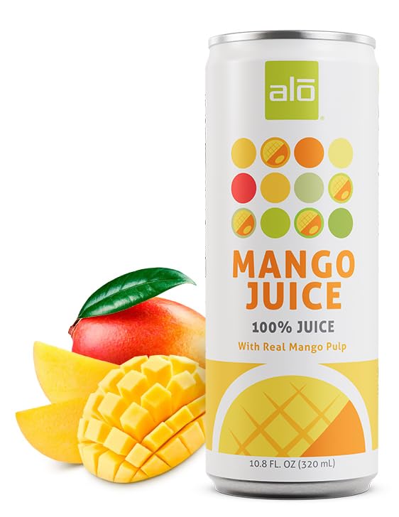 ALO (Pack of 24) Alo Juice Mango with Pulp 10.8 Fl Oz