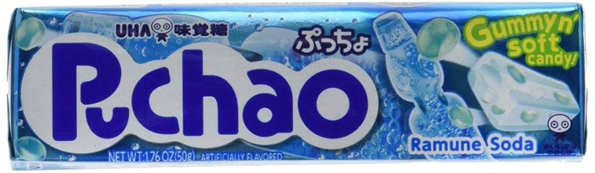 UHA MIKAKUTO (Pack of 40) Uha Mikakuto Candy Puchao Ramune Soda Chewy Candy 1.76 Oz