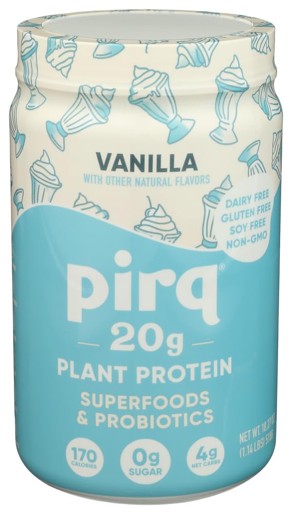 PIRQ (Pack of 2) Pirq Pro Protein Powder Vanilla Plant Protein Powder 1.29 Lb