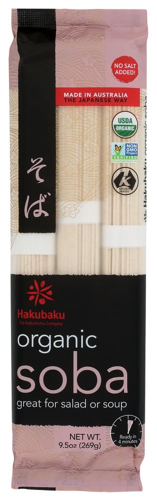HAKUBAKU (Pack Of 12) HAKUBAKU Buckwheat Soba Organic Noodles 9.5 Oz