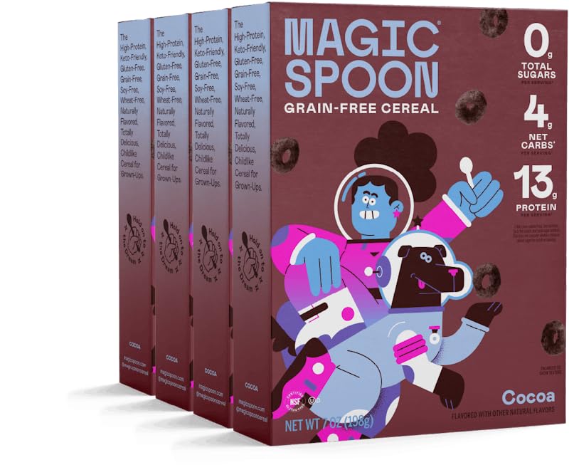 Magic Spoon Cocoa Cereal Gluten Free Protein Cold Cereal