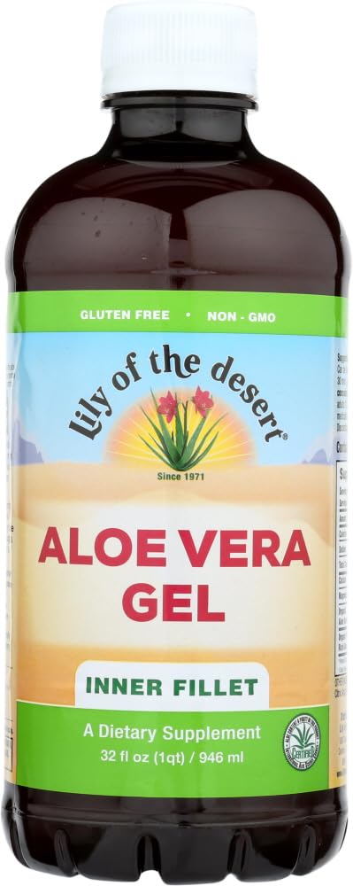 LILY OF THE DES (Pack of 6) Lily of the Desert Aloe Vera Gel Nutritional Supplement 32 Oz