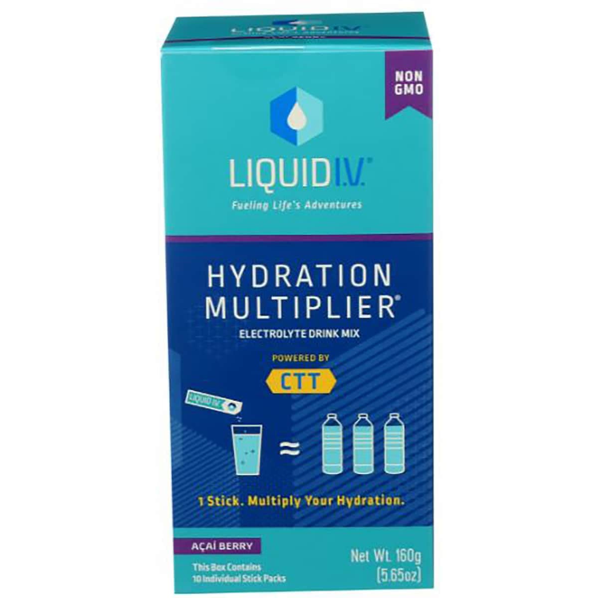 LIQUID IV (Pack of 3) Liquid I.V. Hydration Acai Berry Electrolyte Drink Mix 10 Co 5.65 Oz