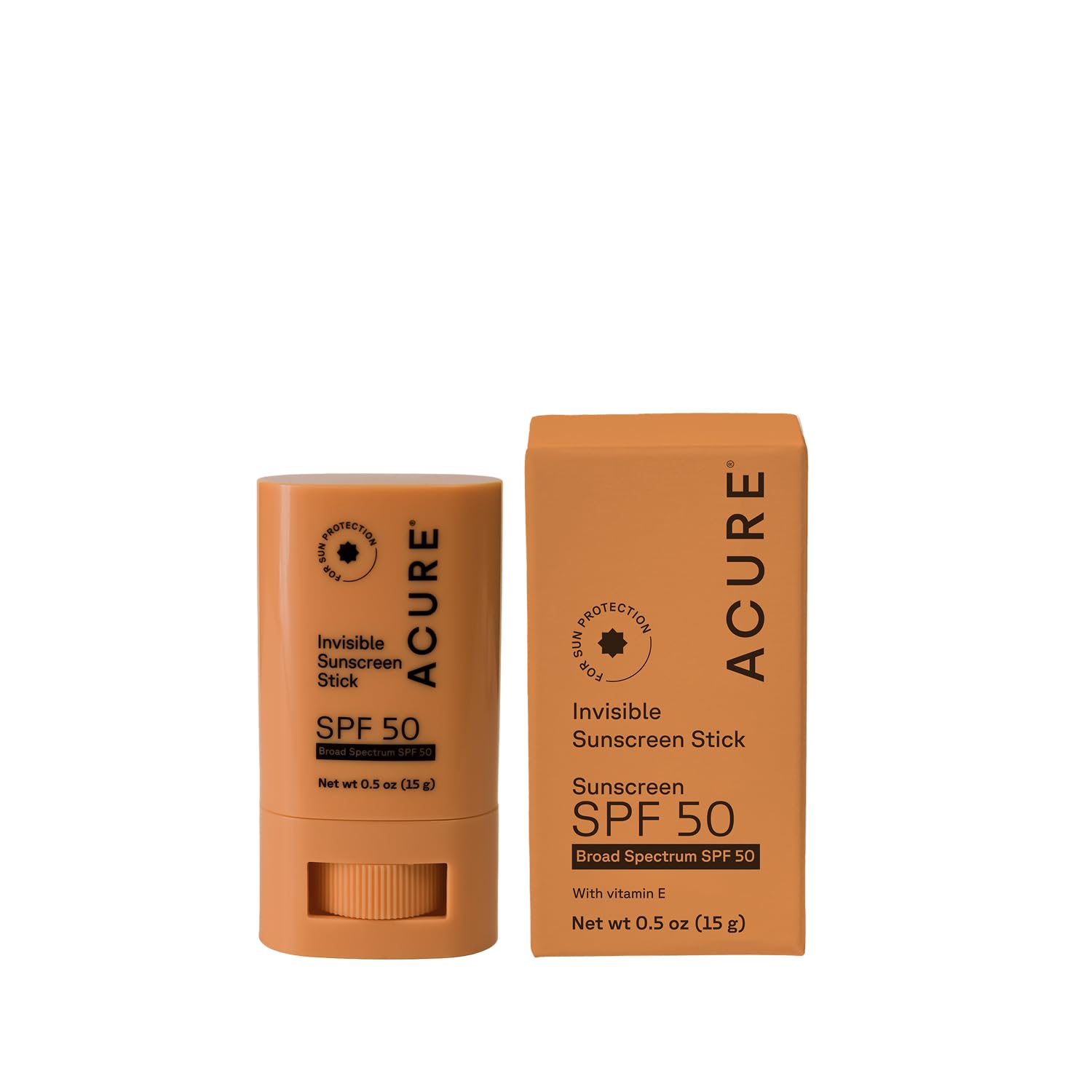 ACURE (Pack of 4) Acure Sunscreen Stick SPF 50 Invisi-Skin Invisible Finish 0.5 Oz