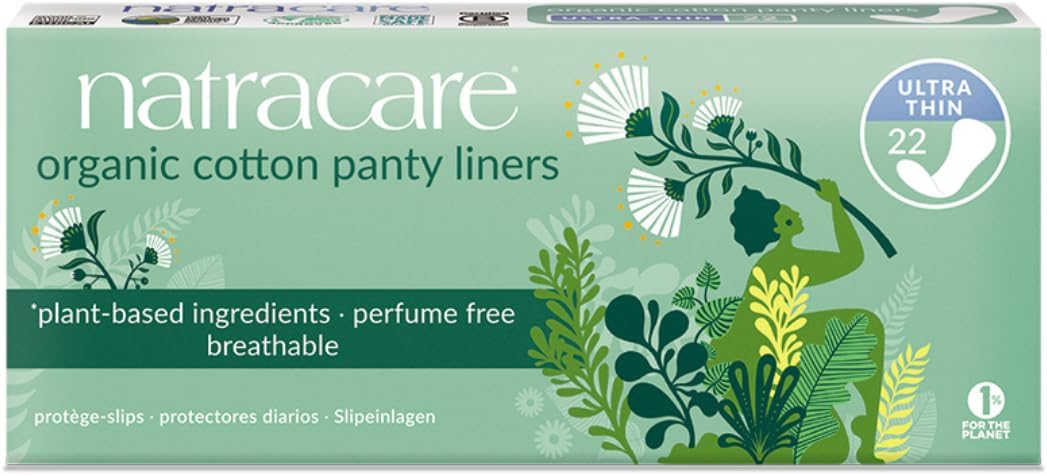 NATRACARE (Pack of 12) Natracare Panty Liner Ultra Thin Organic 22 Pieces