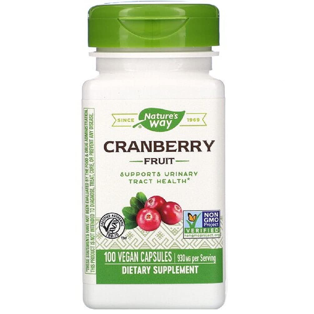 NATURES WAY (Pack of 5) Nature's Way Cranberry Fruit 100% Vegetarian Capsules 100 Capsules