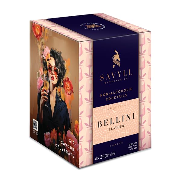 Savyll Na Mocktail Bellini 4 Pack Carbonated Beverage