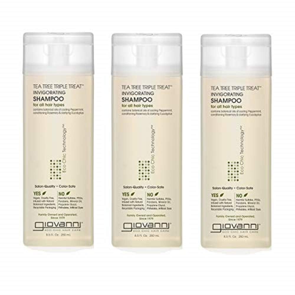 GIOVANNI COSMET (Pack of 6) Giovanni Cosmetics Tea Tree Shampoo for Hair Scalp 8.5 Fl Oz