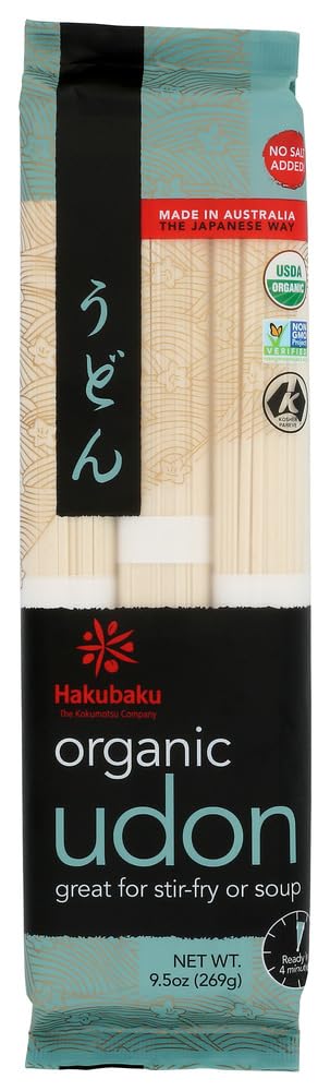 HAKUBAKU (Pack Of 12) HAKUBAKU Organic White Udon Noodle 9.5 Oz