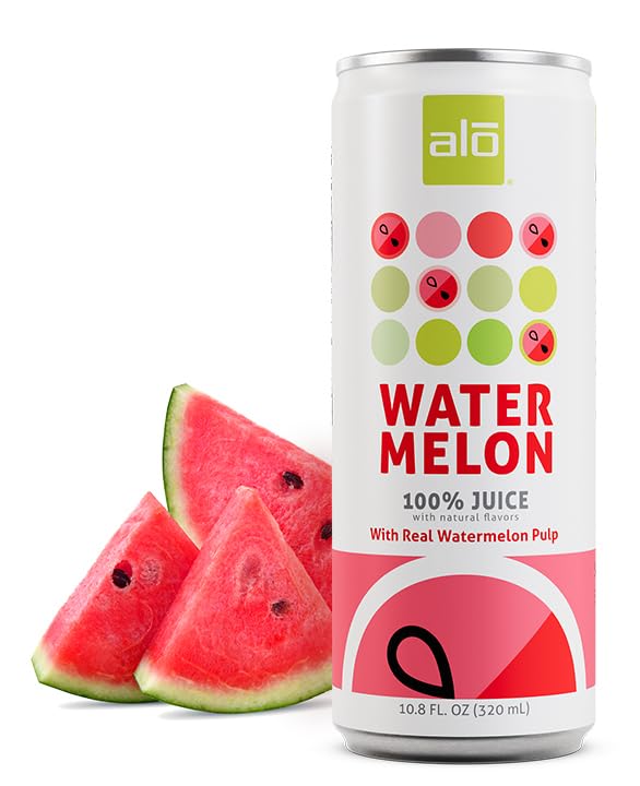 ALO (Pack of 24) Alo Juice Watermelon with Pulp 10.8 Fl Oz