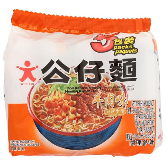 Doll Ramen Beef Flavor Ramen Noodle Soup Multi Pack