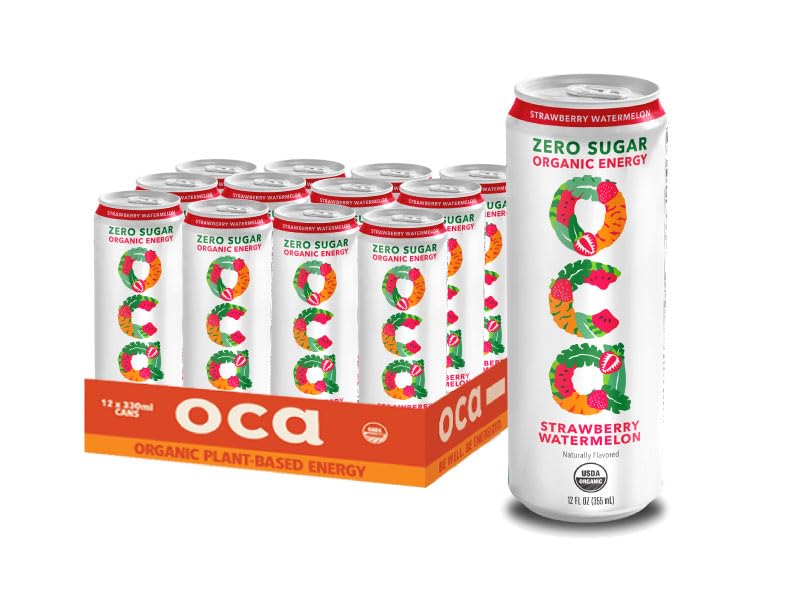 Oca Beverage Energy Zero Sugar Strawberry Watermelon Original
