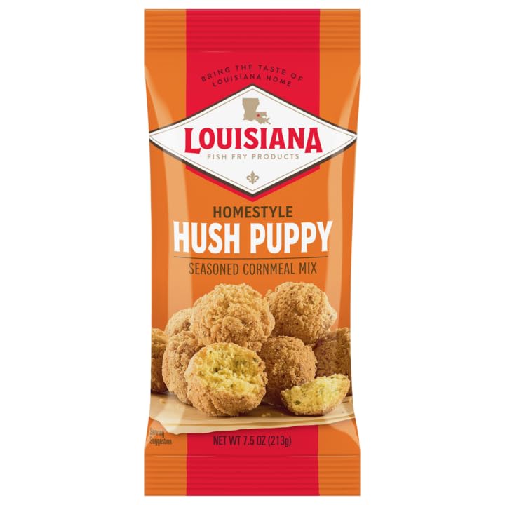 LOUISIANA FISH (Pack of 24) Louisiana Fish Fry Products Original Hushpuppy Mix Baking Mi 7.5 Oz