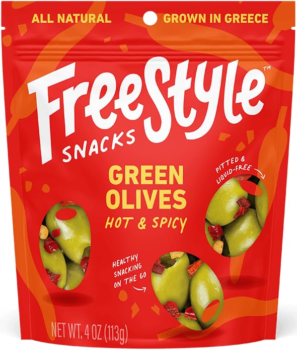 Freestyle Snacks Olives Green Hot Spicy