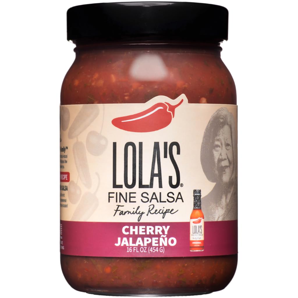 Lola's Fine Hot Sauce Salsa Cherry Jalapeno Natural