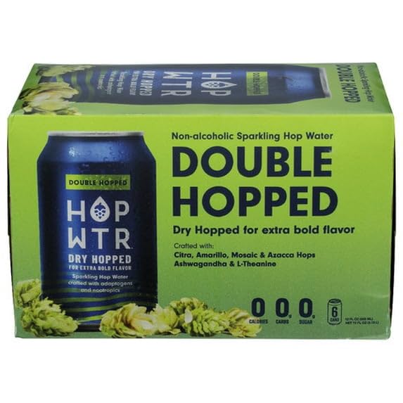 Hop Wtr Double Hopped Sparkling Water Functional Beverage