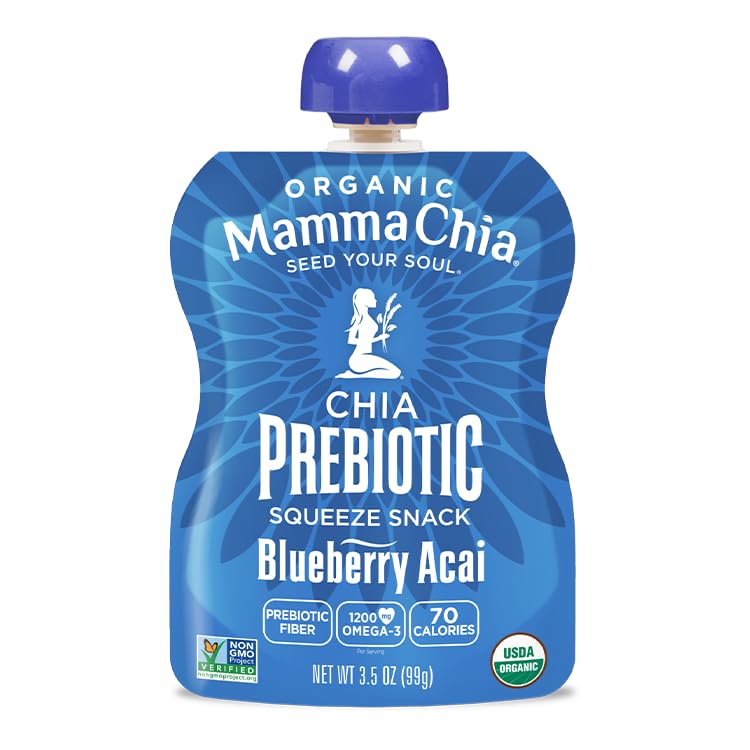 Mammachia Prebiotic Blueberry Acai Chia Squeeze