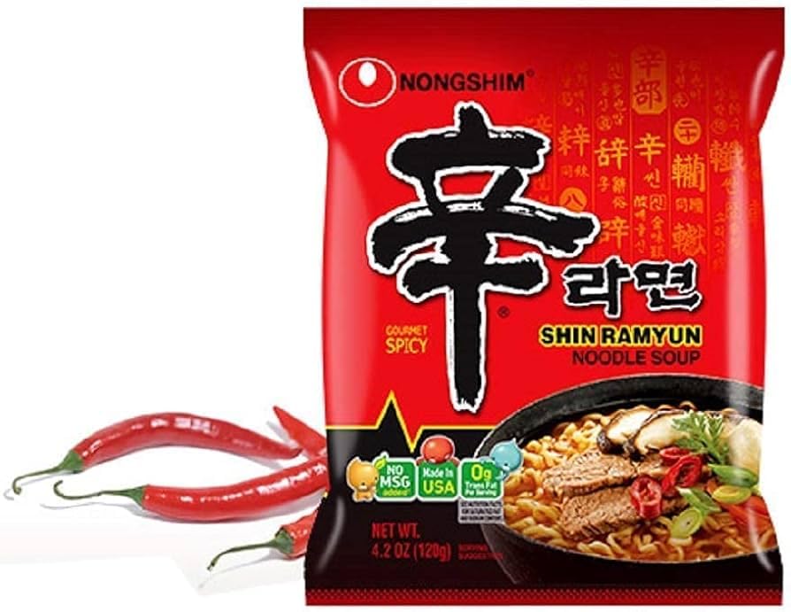 NONG SHIM (Pack Of 40) Nong Shim Instant Spicy Noodle Shin Ramyun 4.2 Oz