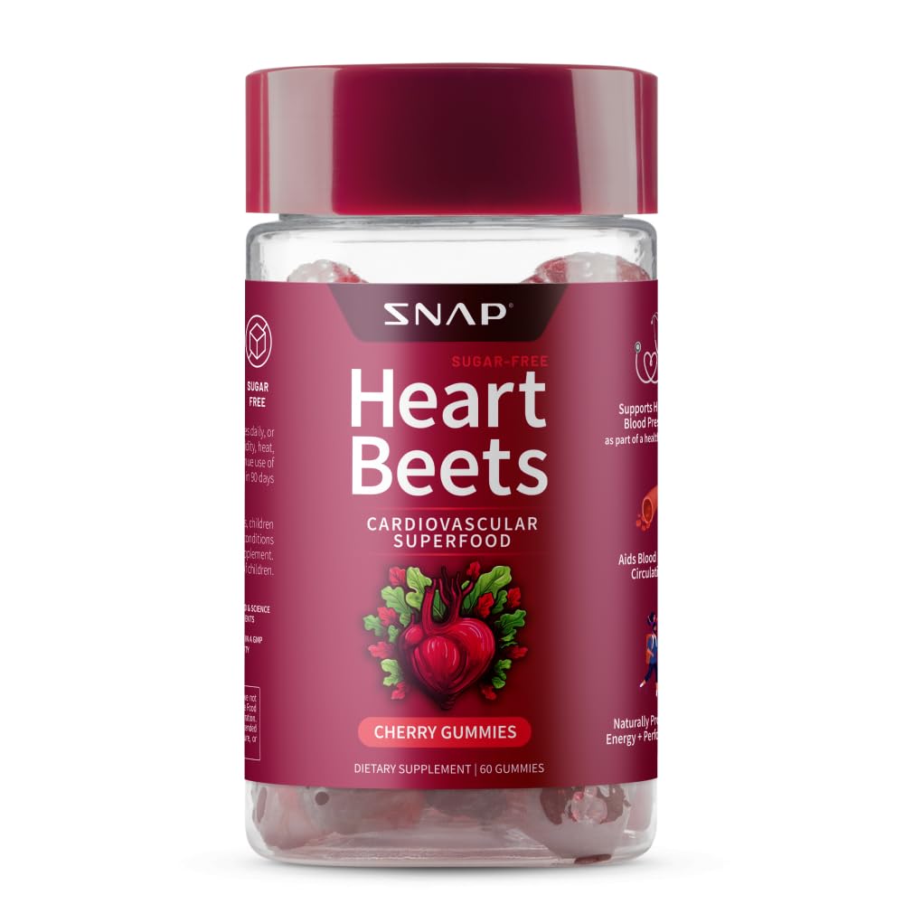 SNAP SUPPLEMENT (Pack of 3) Snap Supplements Heart Beets Gummy 60 Pieces