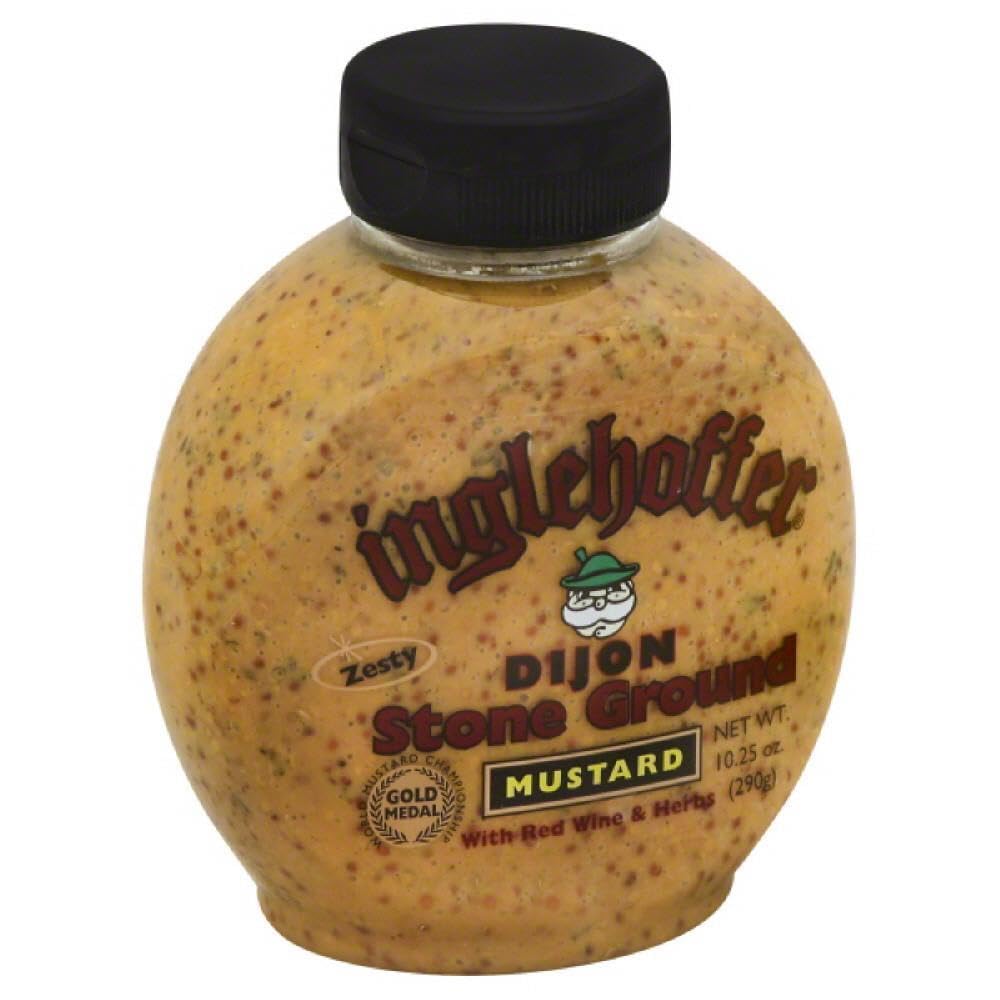 Inglehoffer Mustard Squeeze Bottle Dijon Stone Ground