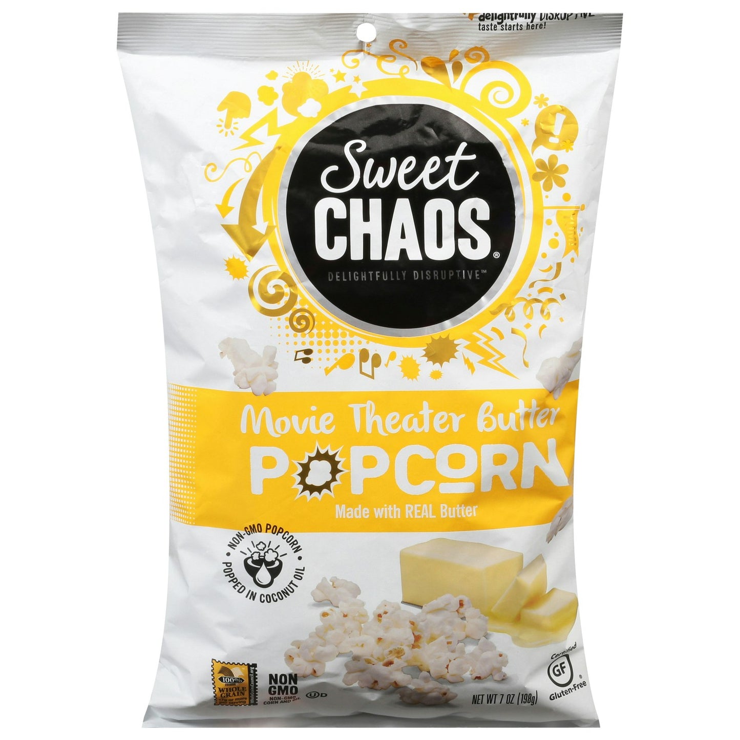 Sweet Chaos - Popcorn Butter Movie Theater 7 oz (Pack of 8)