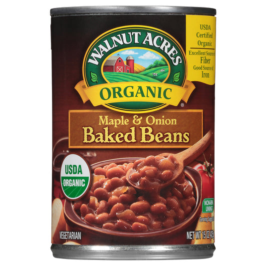 Walnut Acres Bean Baked Maple Onion Organic 15 Oz (Pack Of 12)