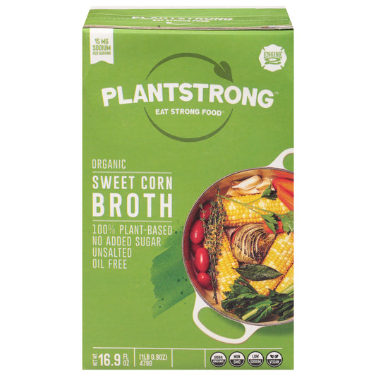 Plantstrong Broth Sweet Corn 16.9 FO (Pack Of 6)