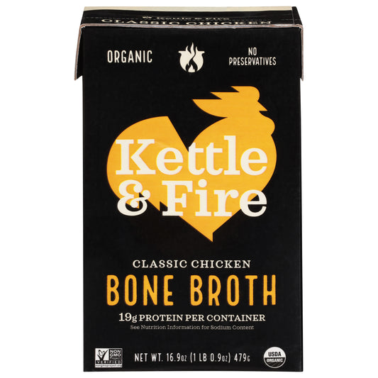 Kettle And Fire Broth Chicken Bone Organic 16.9 FO (Pack Of 6)