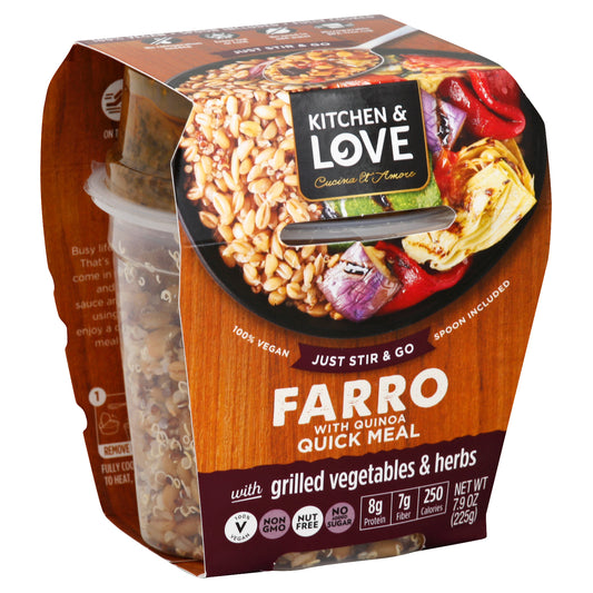 Kitchen And Love Farro Meal Grillled Vegetables Herb 7.9 oz (Pack Of 6)
