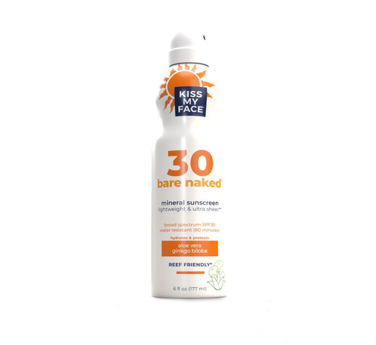 Kiss My Face - Bare Naked Mineral Sunscreen Spray SPF 30 - 6 fl. oz