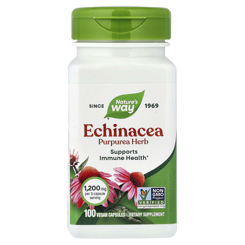 Nature's Way Echinacea Purpurea Herb 100 Vegetable Capsule