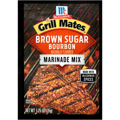Mc Cormick Spice Brown Sugar Bourbon Marinade 1.25 Oz Pack of 12